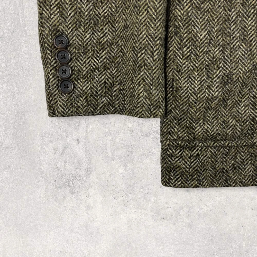 J. Crew NWT Men’s Yorkshire Tweed Brown Herringbone Wool Clayton Sportcoat 40R - Picture 10 of 12